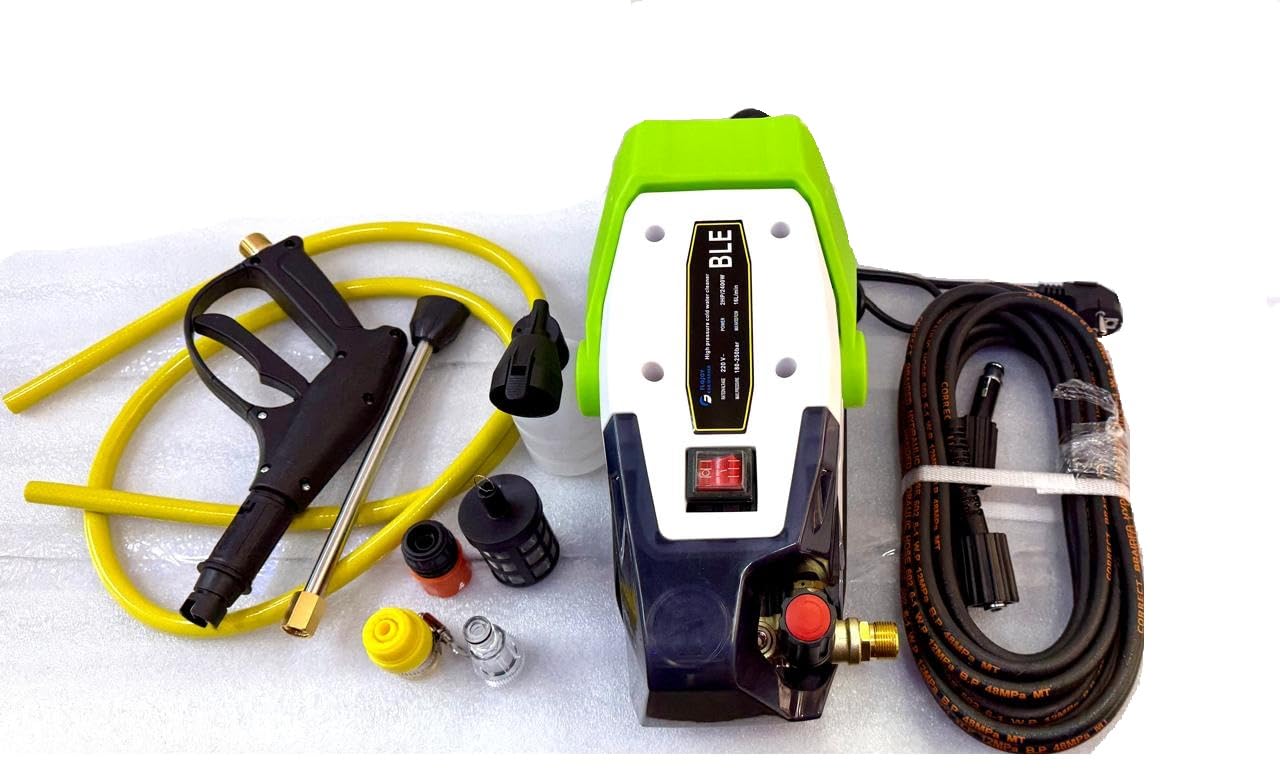 Asian Pumps & Machineries 2400 watt Portable High Pressure kit Washer for Bike, Car, Home Cleaning Purpose 180-250 Bar with Pressure Control Knob (8M Heavy Hydraulic Hose)-image-39