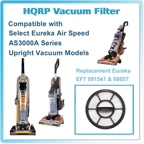 Miniatura 2 de HQRP Filtro de escape compatible con Eureka Airspeed EF7 EF-7 091541 se adapta a AS3000A AS3001A AS3008A AS3011A AS3030A AS3033A AS3101A AS3104A