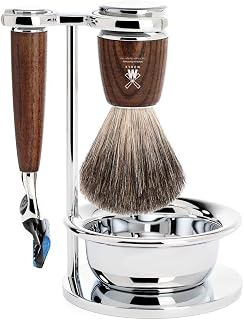 MÃœHLE RYTMO Steamed Ash 4-piece Pure Badger 5-Blade Razor Shaving Set