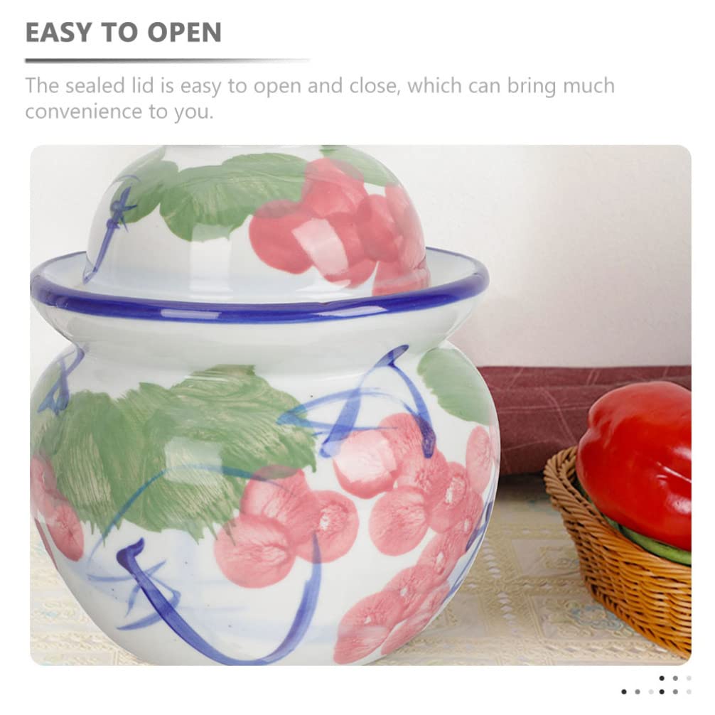 Chiński ceramiczny słoik do kiszenia ogórków, ceramiczny garnek do fermentacji C ceramiczny garnek do fermentacji tradycyjny chiński ceramiczny słoik do fermentacji z pokrywką z uszczelką wodną k