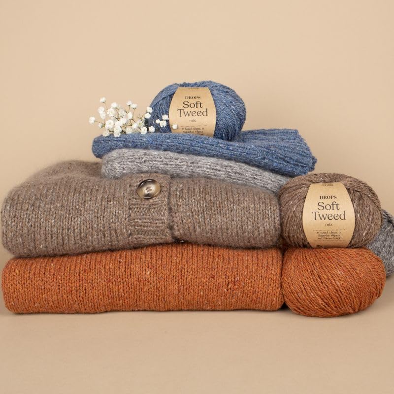 Amazon.com: Drops Soft Tweed, 50% Wool, 25% Alpaca, 25% Viscose