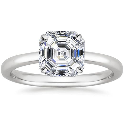14K White Gold 3/4-10 Carat Solitaire Diamond Engagement Ring