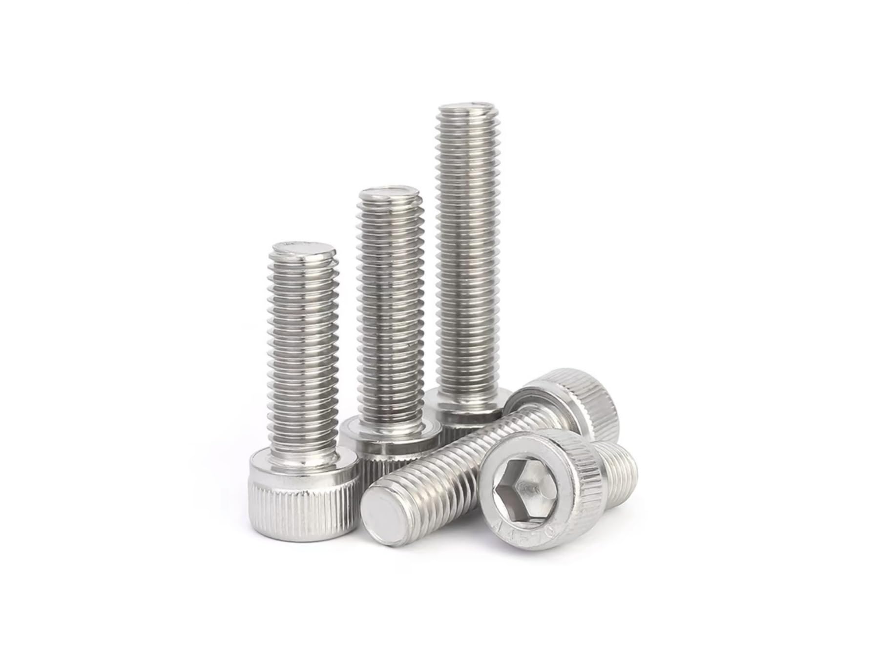 Connector Screws,Socket Cap Bolts Screws 50pz Argento M3 x 55 mm Viti a testa cilindrica con esagono incassato Bulloni, 304 Acciaio inossidabile Filettatura completa Viti metriche Destre, Passo filett