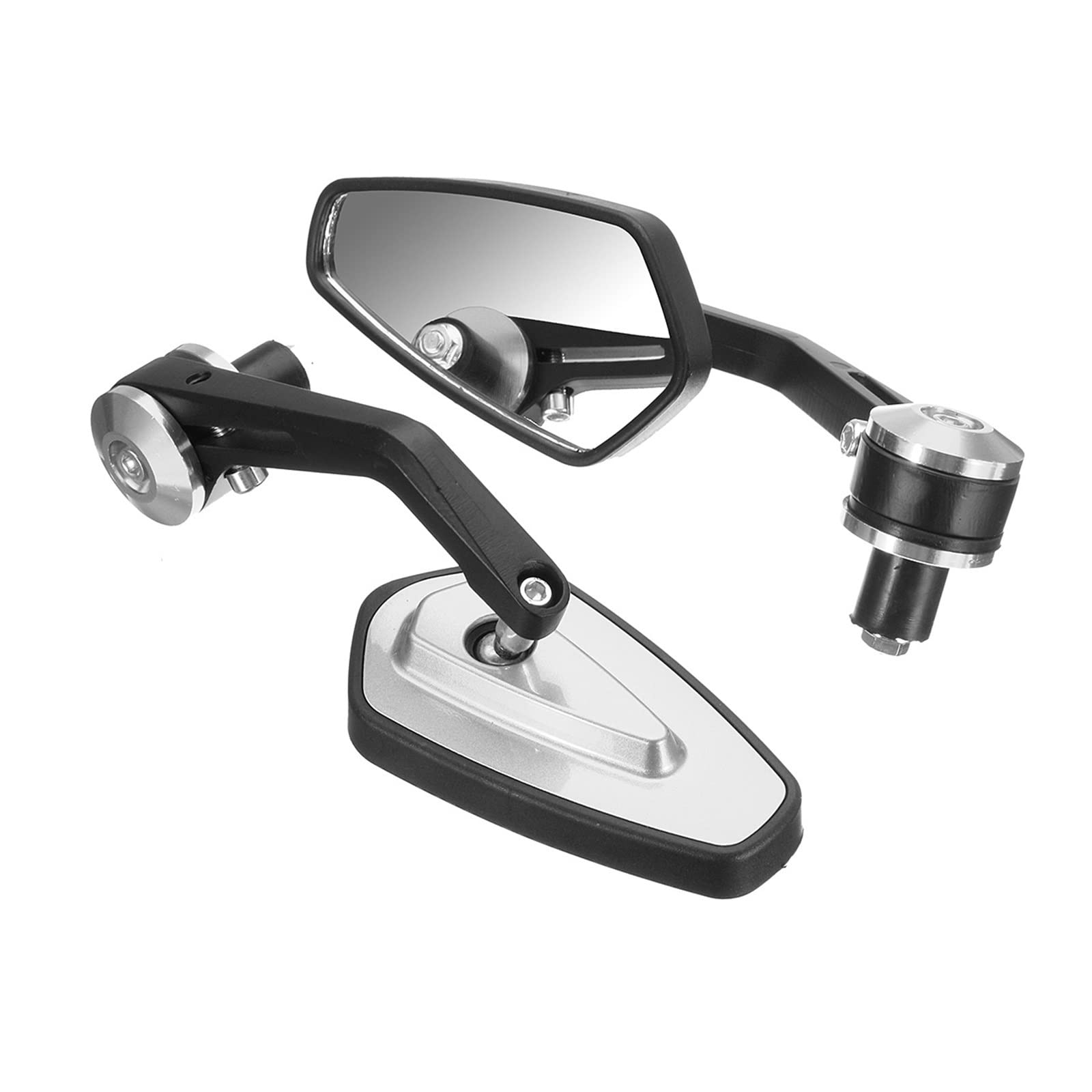 BAFAFA Rétroviseur Latéral Guidon Rétroviseur Moto Moto Aluminium 7/8 "22mm Barre Fin Côté Rétroviseur Moto Vélo Guidon Rétroviseurs