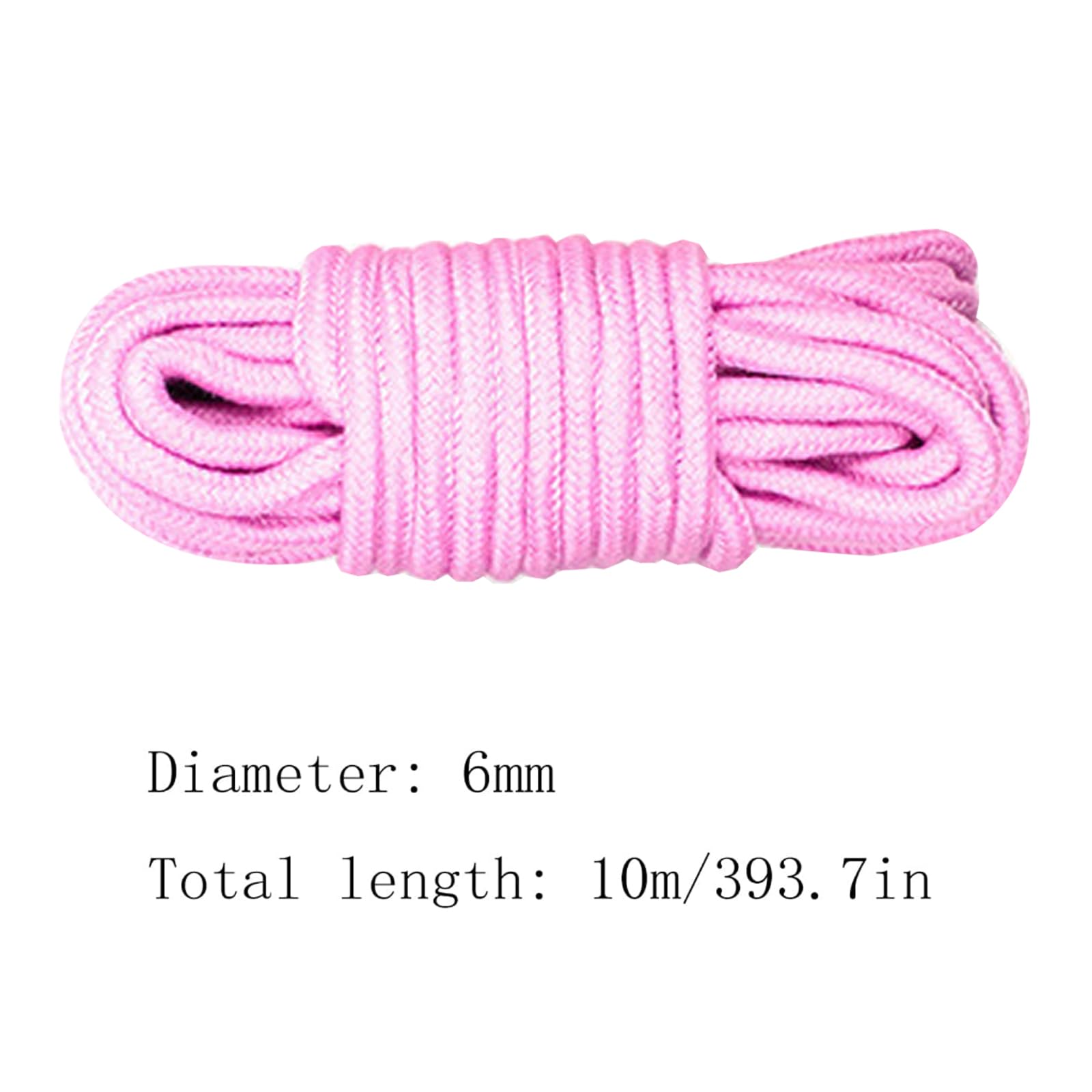 2 Pezzi Corda in Cotone Morbido, Rosa Corda in Cotone Morbido, Corda di Cotone Spessa Rosa, 10m/pc, per Campeggio, Rimorchio di Guerra, All'aperto Giardino (Rosa)