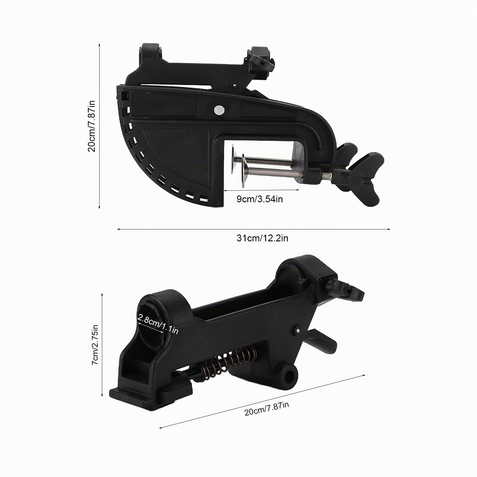 Aussenborder Elektromotor Halterung, Elektrischer Außenbordmotor-Stent, 12V Elektromotor Thruster Halterung Kunststoff Aufhängungshalterung für Schlauchboot Kajaks