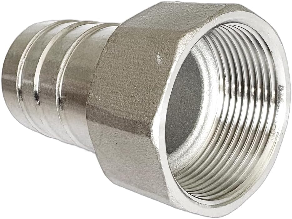 1-1/2"(40.5mm) Barbed Hose x 1-1/2" NPT Female Barbed Hose Fittings 304 Stainless Steel Home Brew Fitting