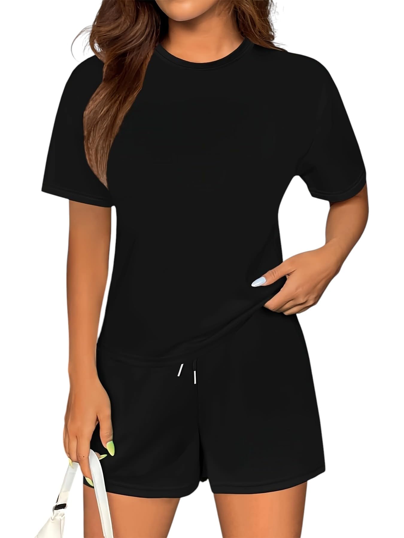 dockstreet Women’s Oversized Co-ord Set Trending casual wear/Comfortable Lounge wear set with oversized T-shirt and Shorts-picture-27