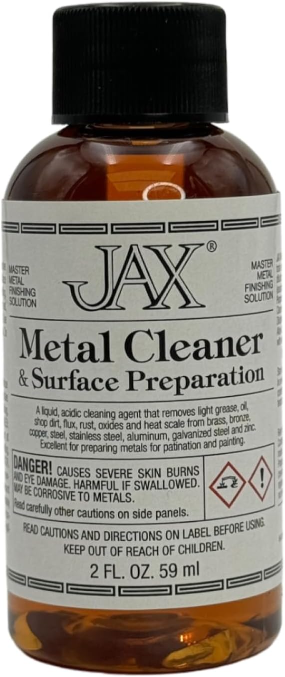 JAX Metal Cleaner & Surface Preparation - Metal Finishing Solution - Excellent for Patination and Painting of Metals - Pint