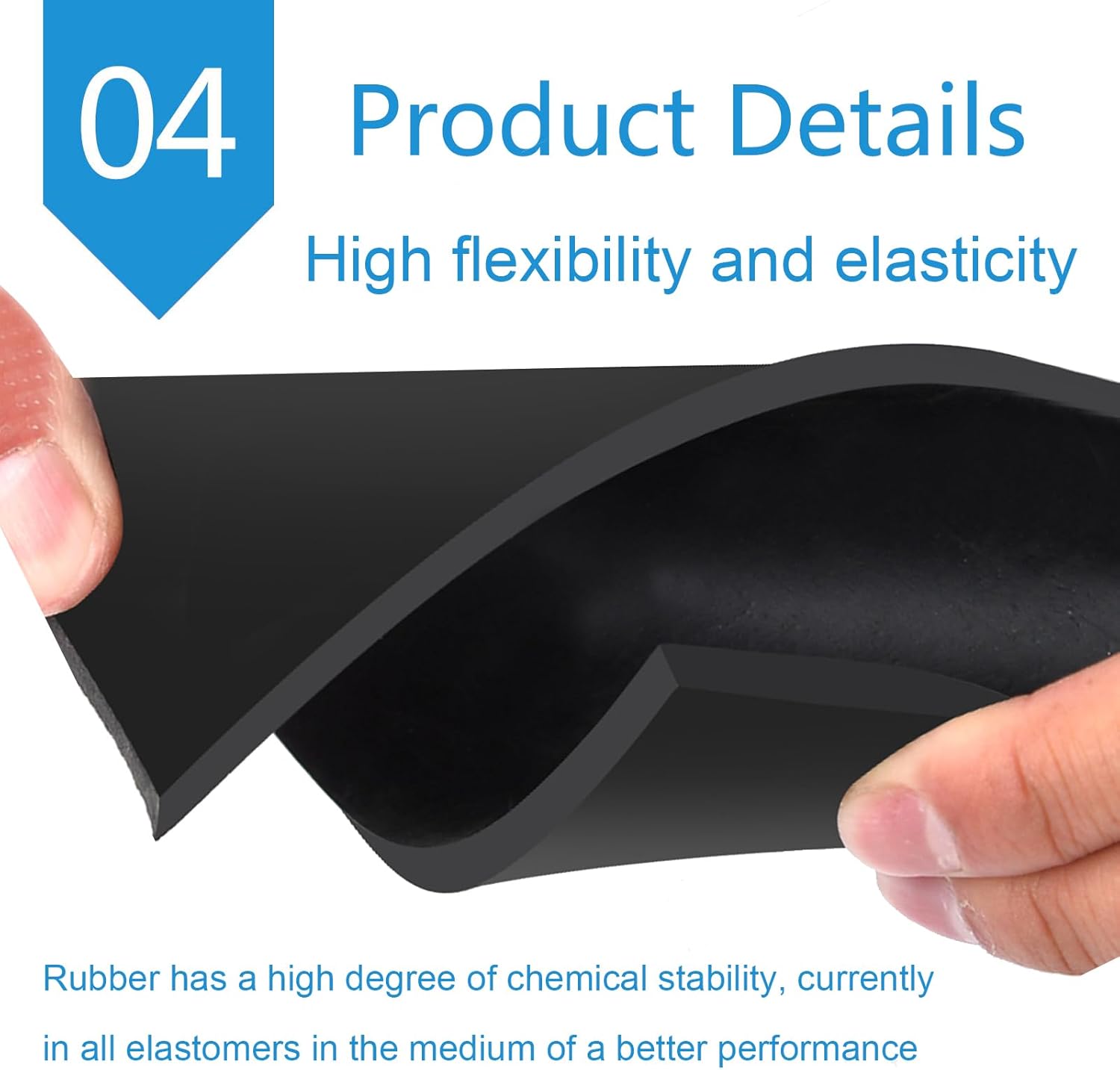 Anti-Vibration pad,Damping Rubber pad, Rubber Sheet Mats Pads 10cm x 10cm Pack of 4 Multiple Thicknesses(Thickness:10mm)