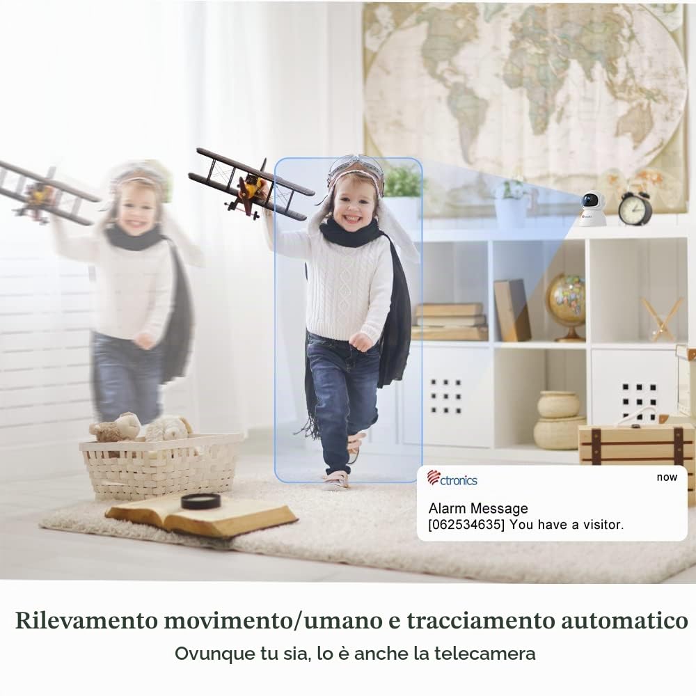 Ctronics Telecamera WiFi Interno 5MP