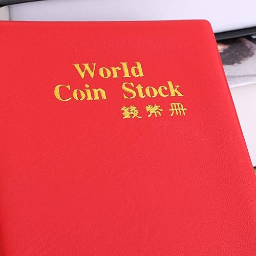 Vista 13 de Álbum de monedas, 120 bolsillos, colección de monedas, libro organizador de monedas, libro de almacenamiento conmemorativo de moneda extranjera, Azul