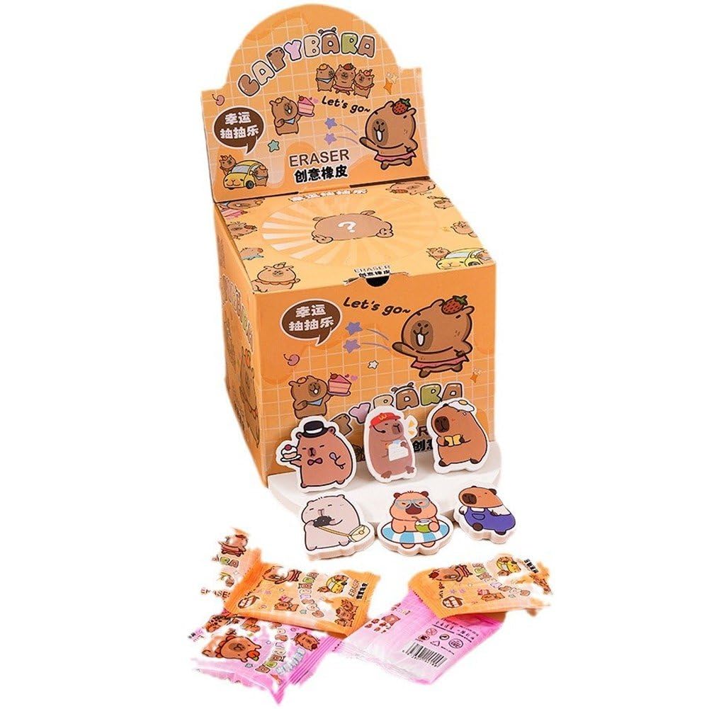 Gommes Capibala Mignonnes pour Enfants, Surprise De Dessin Animé pour Étudiants, Dessin, Écriture, Fournitures Scolaires
