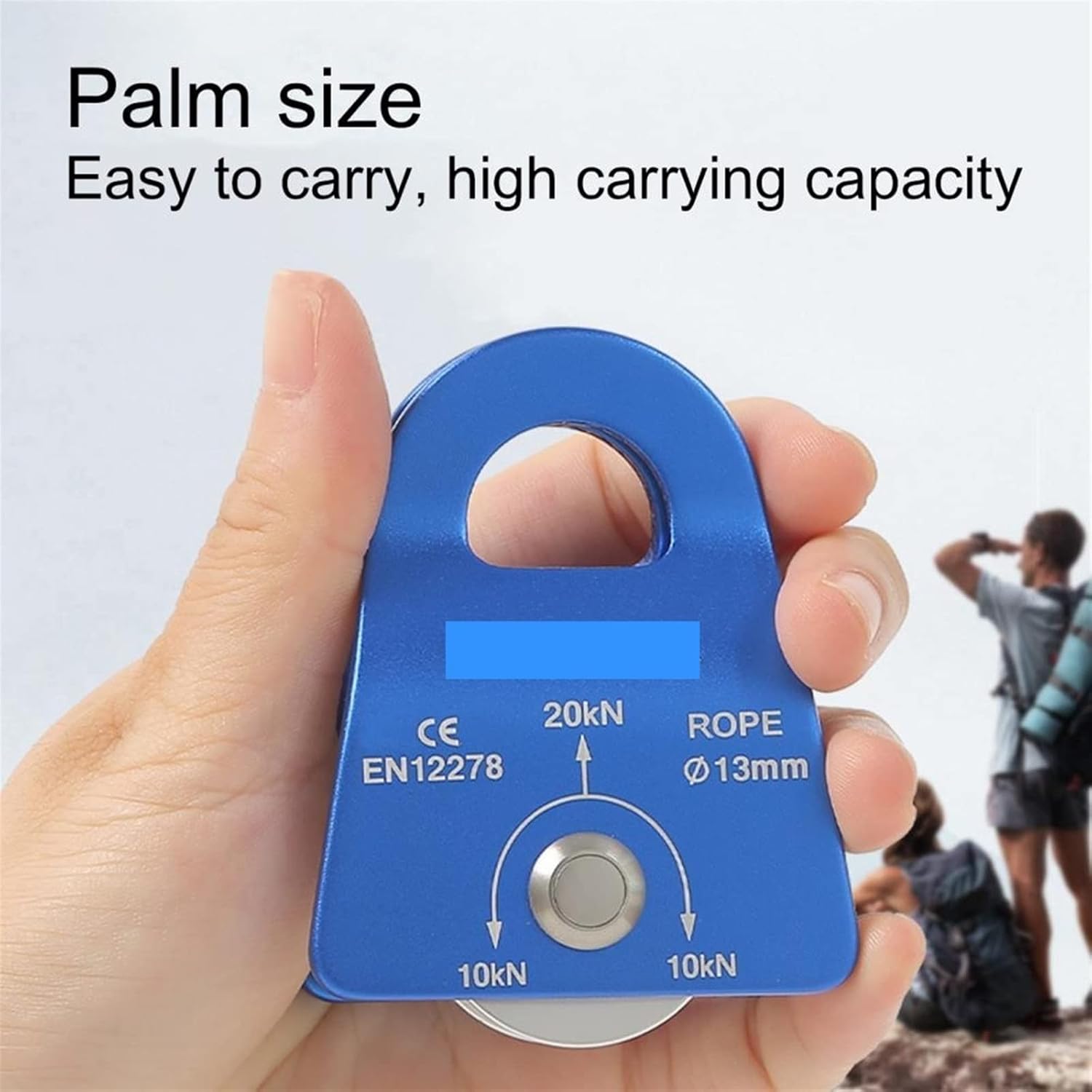 INLIMA Pulley Pulley Climbing High Stability Strong Bearing Capacity Single Fixed Rope Climbing Survival Equipment Tool for Overhead Crossing (Color : Purple)