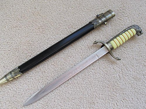 S0051 WHETSTONE LION HEAD BRITISH NAVY NAVAL DAGGER SWORD INSIGNIA REPLICA 19"