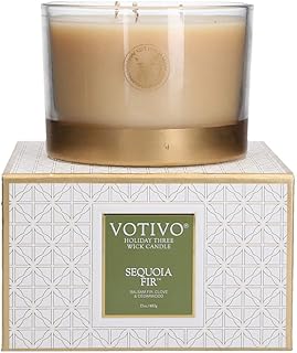 VOTIVO 17oz Holiday Collection Luxury Home Decor 3 Wick Candle-Sequoia Fir