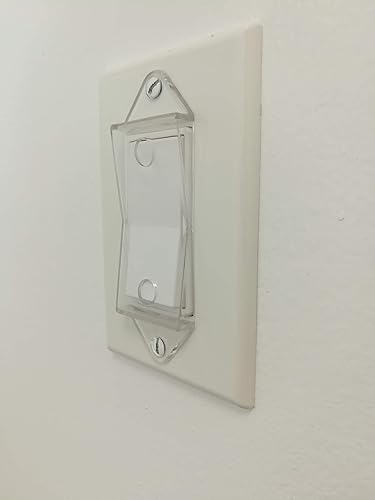 Miniatura 5 de Protector transparente de la cubierta de la placa del interruptor basculante 4 unidades  mantiene el interruptor de luz encendido o apagado protege