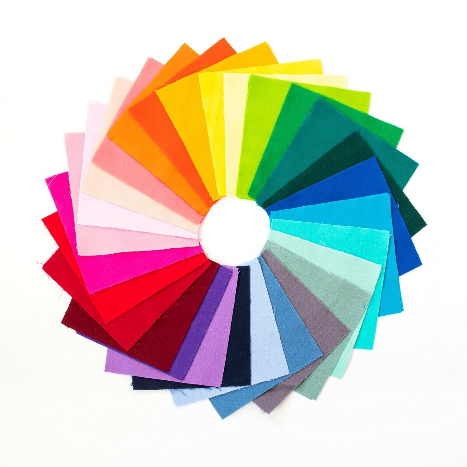 108Pcs Rainbow Assorted Pre Cut Charm Pack 5In Squares Cotton Fabric Quilt