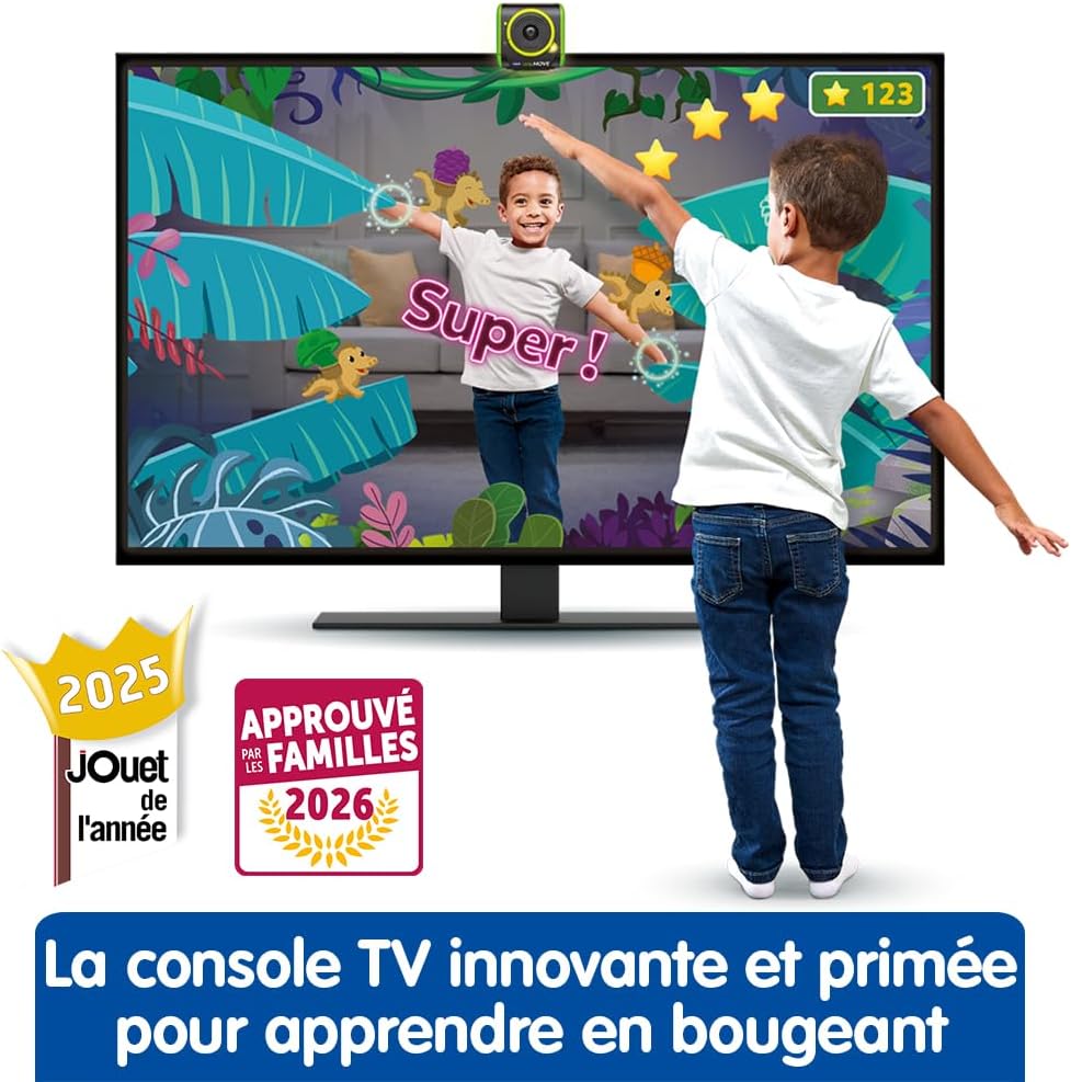 VTech LeapMOVE Console TV Éducative – Console sans manette, 25 jeux et aventures, apprentissages actifs dès 4 ans, USB-C/HDMI, contenu 100% en français - Image secondaire
