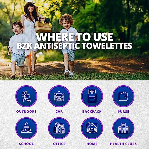 Hand Wipes – (Pack Of 100) Benzalkonium Chloride Swabs Individual Bzk Single-Use Packets By Medca #TOP1