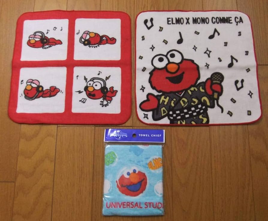 Amazon.co.jp: エルモ ガーゼタオルハンカチ 2枚セット USJ