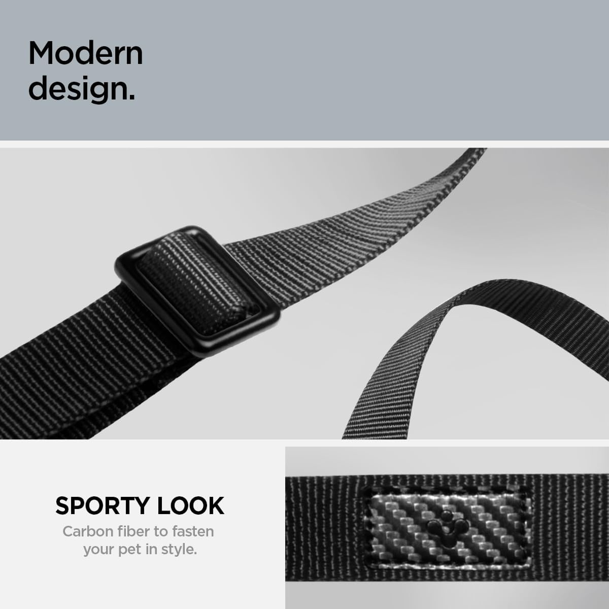 Spigen 2 in 1 Car Seat Belt Tether for Dogs (Headrest & Seatbelt Buckle) | High-Strength Heavy-Duty Strap | Adjustable Anti-Shock Bungee Leash