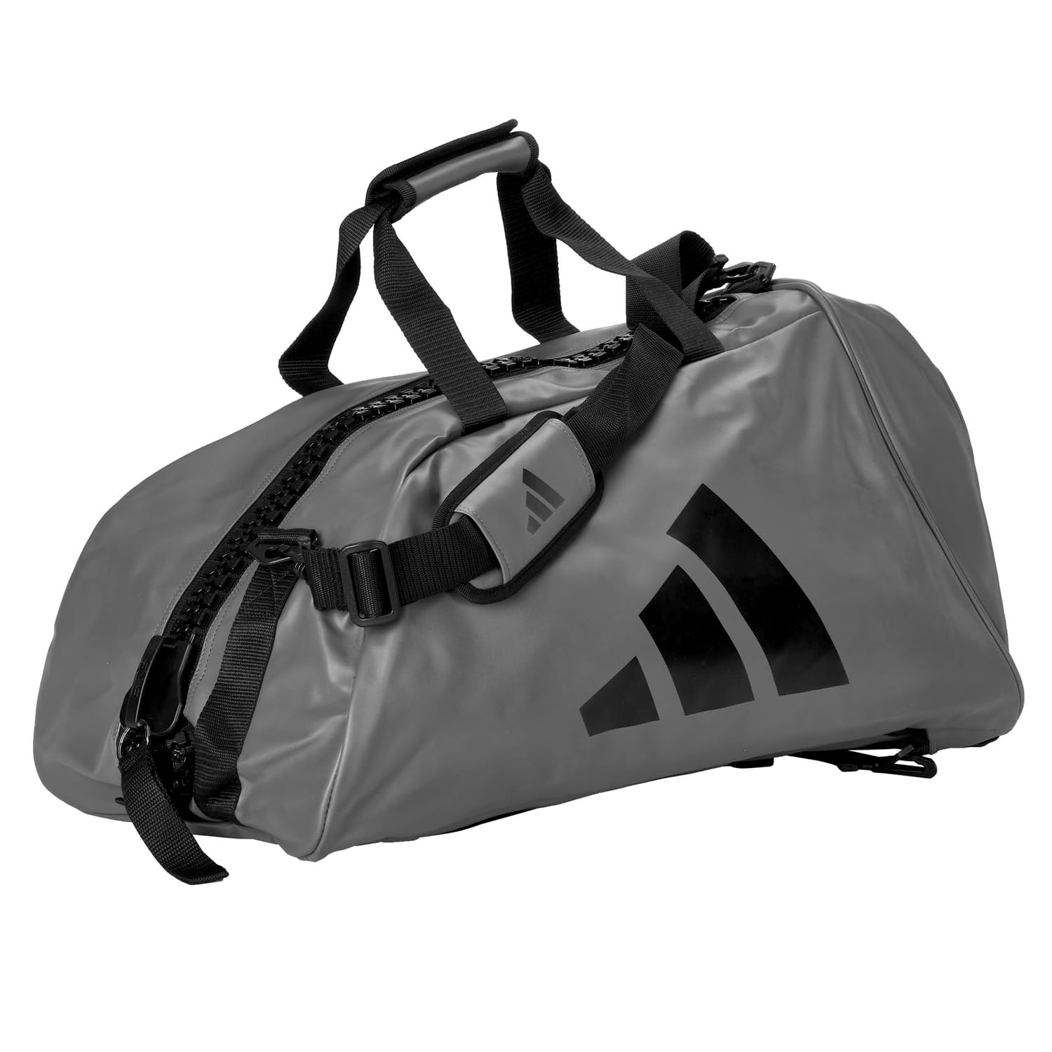 adidas Combat Sports 2-in-1 Trainings-Sportausrüstung, Seesack, Grau / Schwarz, Large