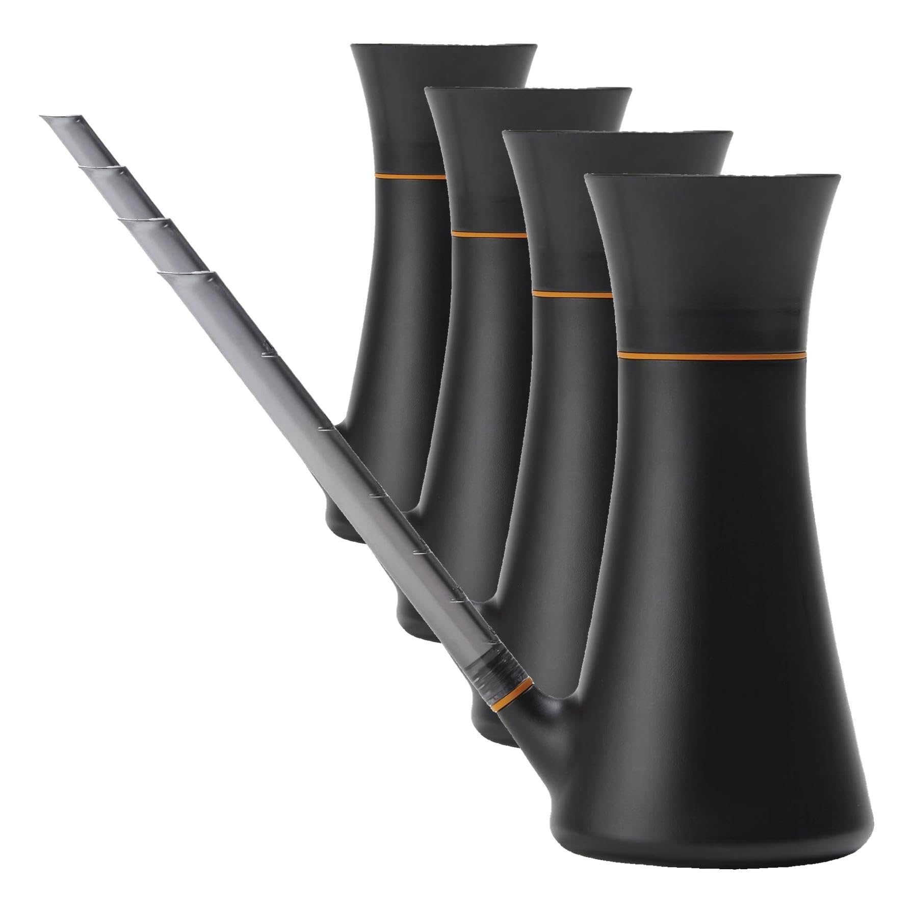 Fiskars Indoor Watering Can,Long Reach Spout for Precision Hydration on House Plants,Flowers&amp;Garden,Anti-Drip Nozzle with Translucent Volume Markings,Ergonomic Recycled Plastic Body,40 oz,(Pack of 4)