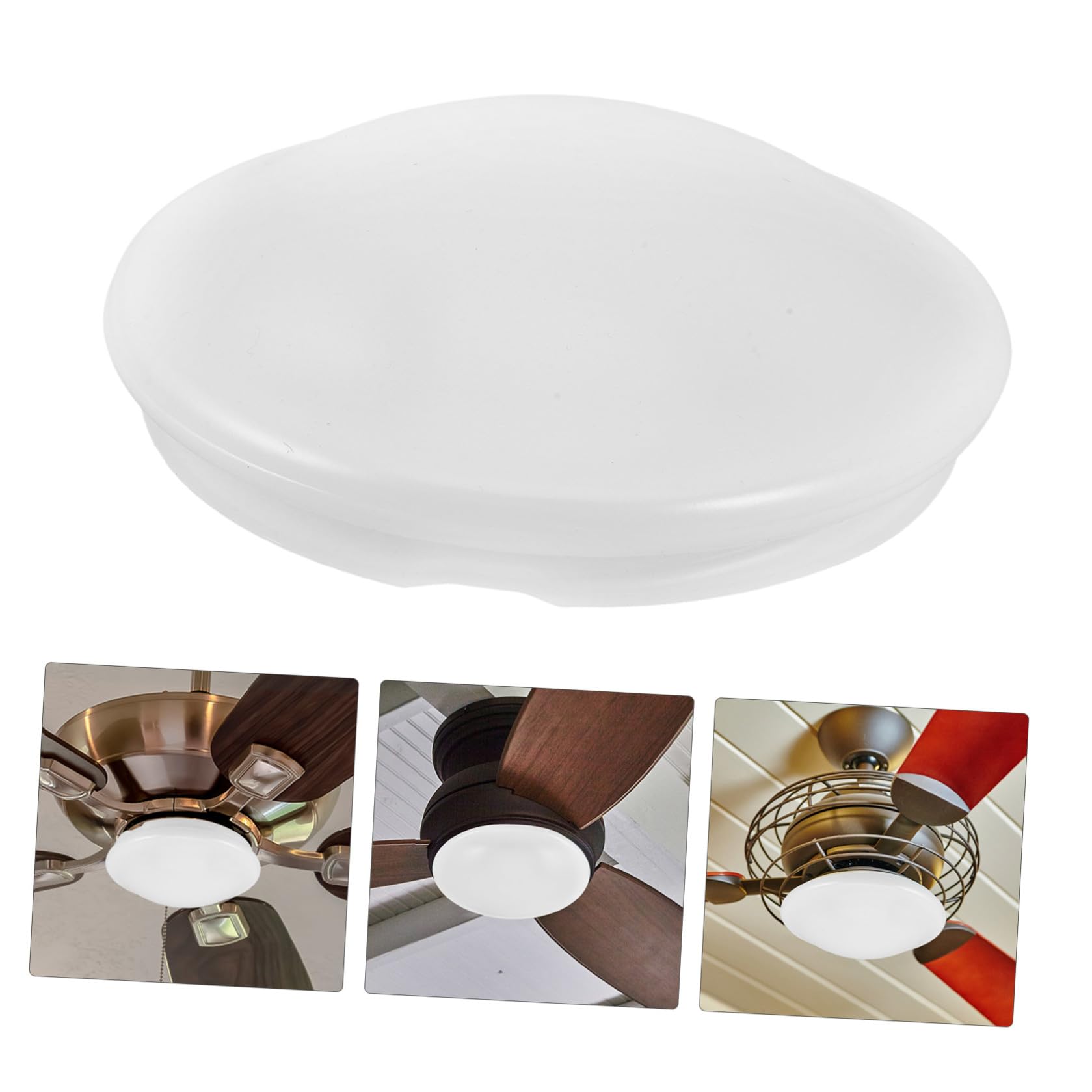 Cubierta de Repuesto para Ventilador de Techo, Pantalla Acrílica Transparente de 19 Cm de Diámetro y 1.5 Cm de Altura, Tulipa para Lámpara de Ventilador en Dormitorio, Sala