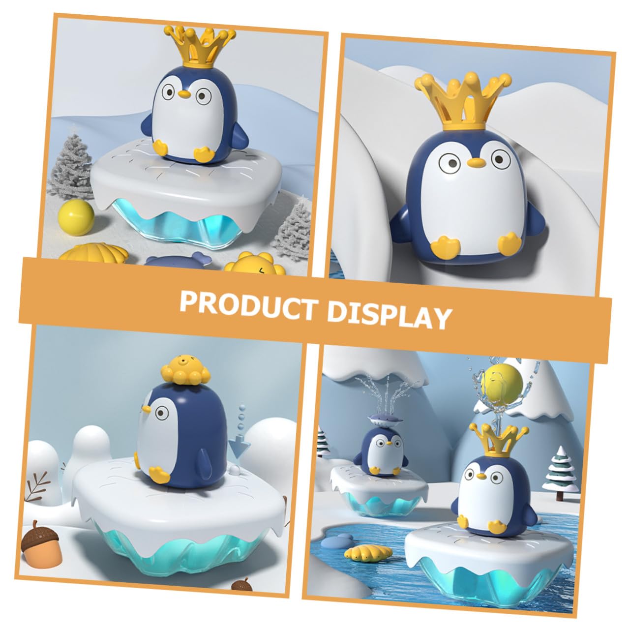 Juguete de Baño Pingüino Rociado de Agua 1 Juego Abs