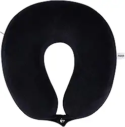 Travesseiro de pescoço para viagem Nasa Voyage Plush Preto Nap