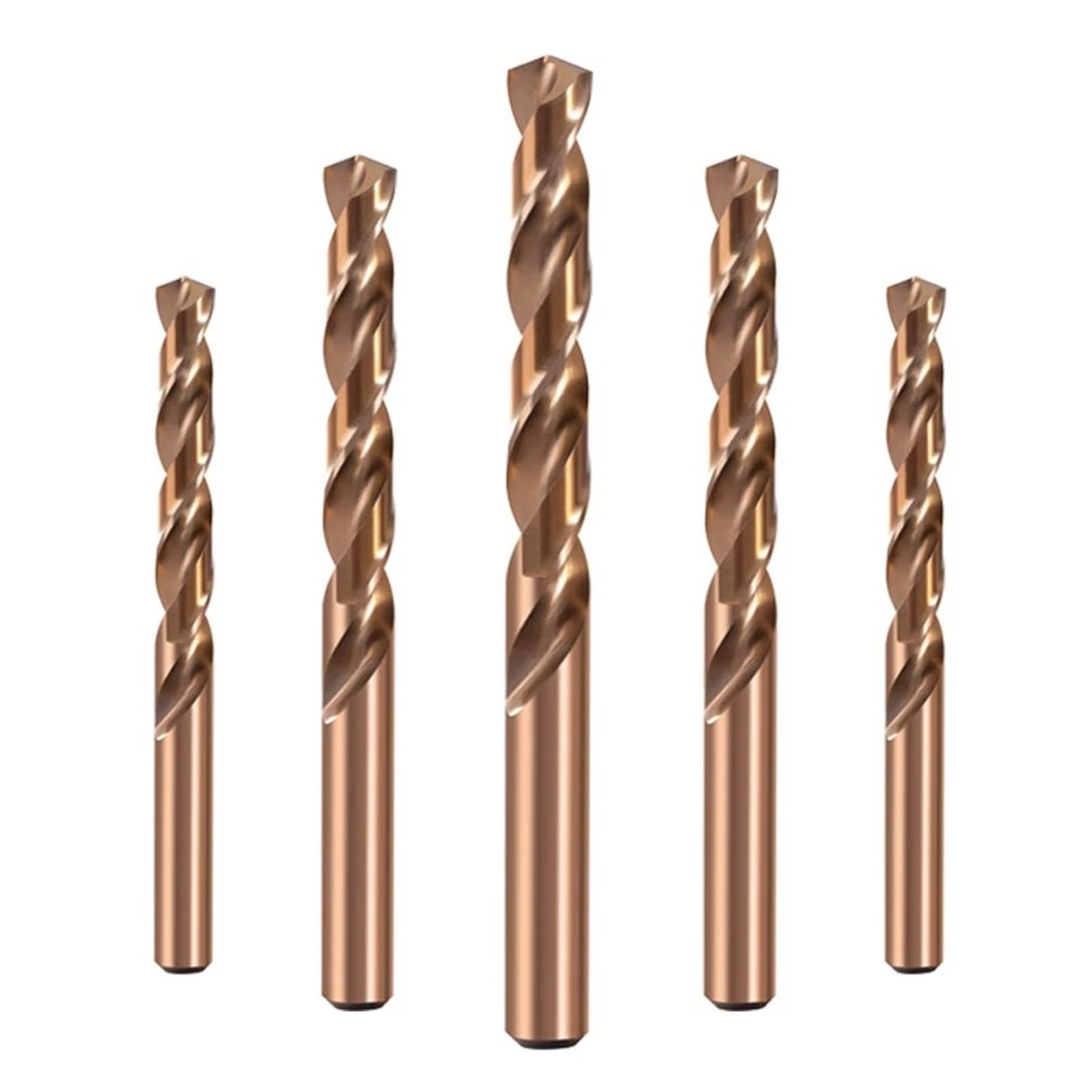 Broca helicoidal de acero de alta velocidad Industrial de cobalto M35, broca de perforación de 8mm a 20mm para acero inoxidable y Metal duro, 1 pieza(15.5mm)