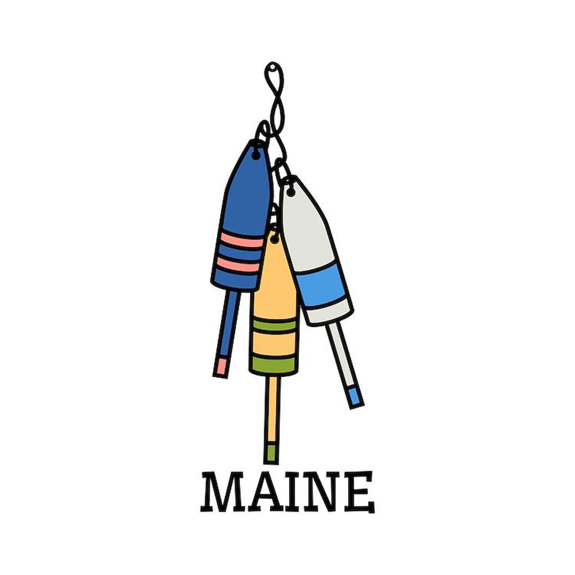 CafePress Maine Buoys Car Magnet 20 X 12 Car Magnet, 20
