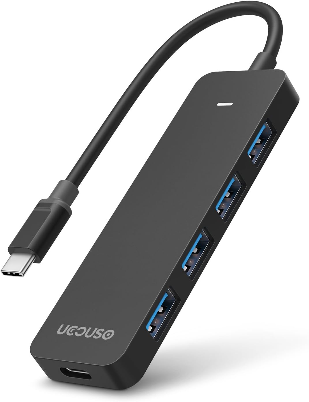 UCOUSO USB C HUB Aluminum USB C to 4-Port USB 3.0 Hub with Type C Port for Data Sync, Video/Audio Output, Card Reader, Multiport USB Type-C Adapter for iMac, New MacBook Air