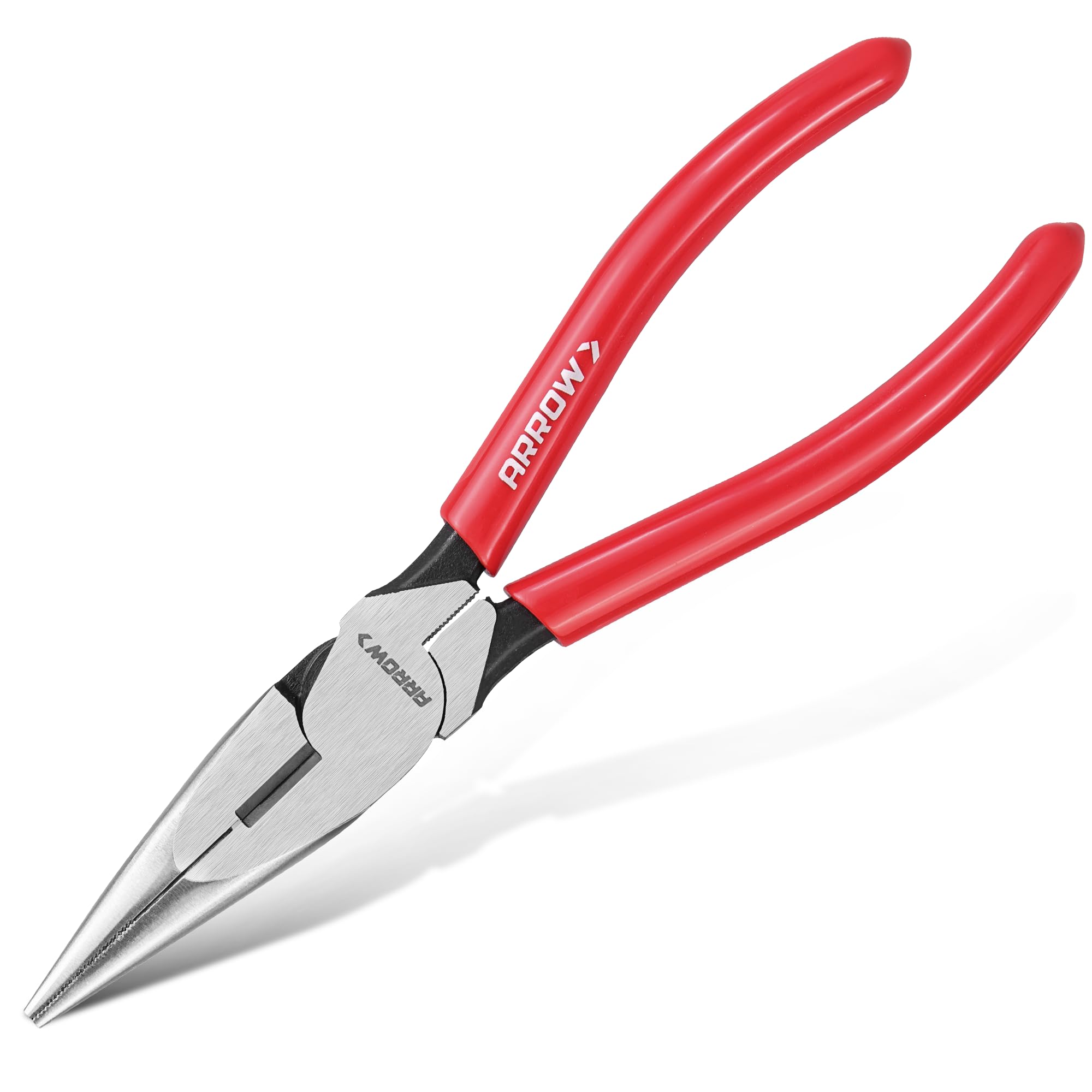Arrow Spitzzange mit hoher Hebelwirkung, 20,3 cm, mit Seitenschneider, Spitzzange zum Greifen, Drahtbiegen, Schneiden