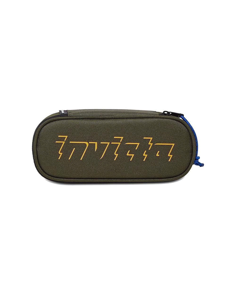 Invicta Pen Holder, Lip Pencil Bag, Green, Interior Zipper Pocket, Screen Printing Logo, School Pen Holder, Green - Image 3