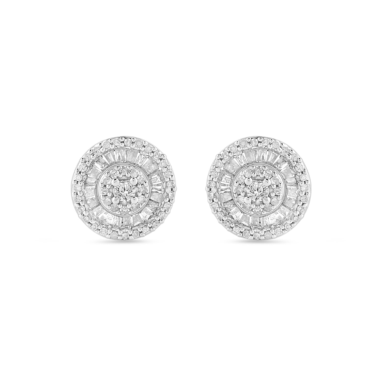 Sponsored Ad - Sterling Silver Diamond Round Stud Earrings (0.5 cttw)