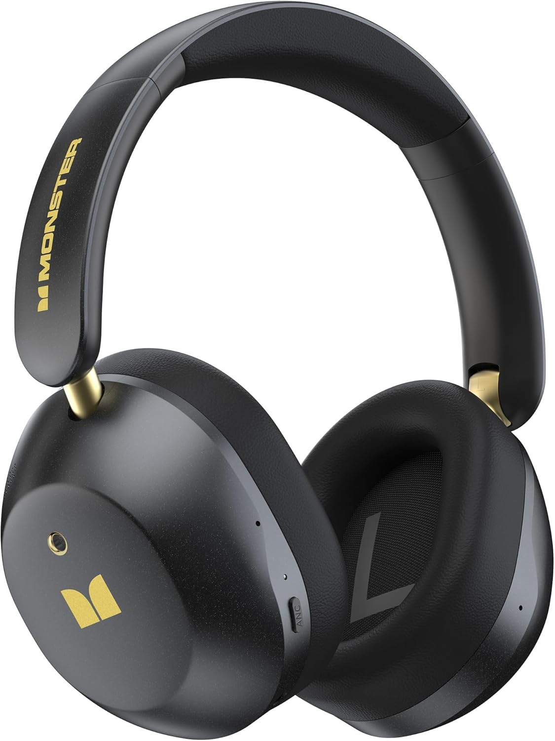 Monster MS-Persona6 ANC Over-Ear-Kopfhörer, Bluetooth 6.0, 60 Stunden Akkulaufzeit, Aktive Geräuschunterdrückung, 3 EQ-Modi, Schwarz