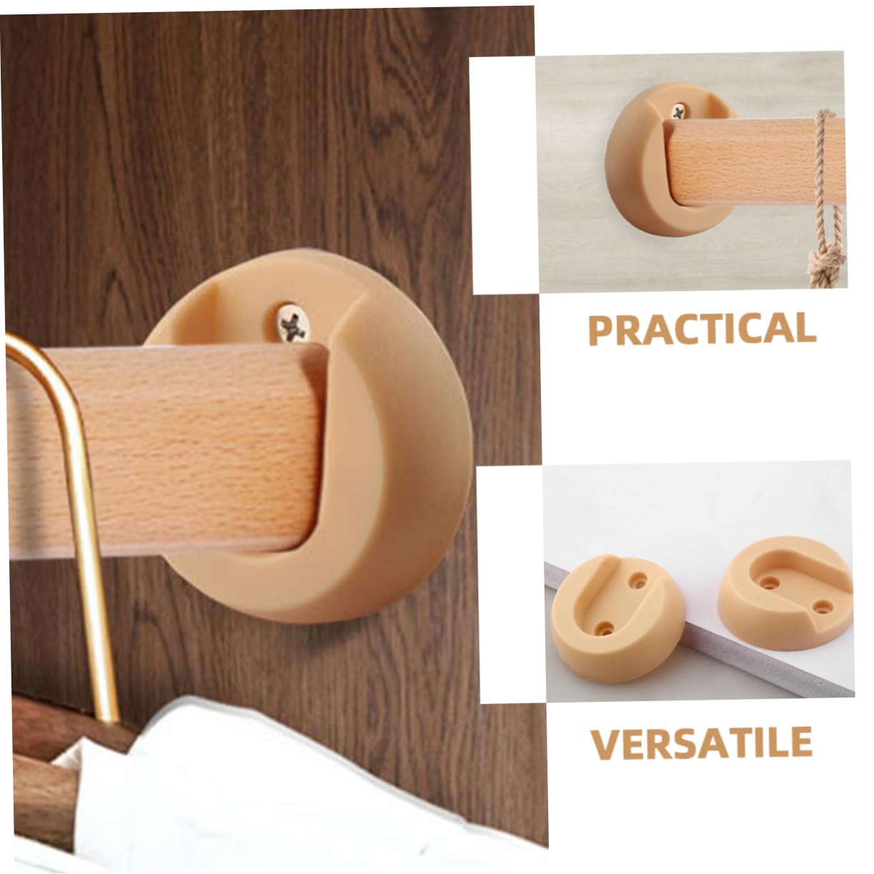 Ciieeo 80 Pièces Support De Tringle À Vêtements Supports De Tringle À Rideau De Tige Prise Porte-Serviette Bride Porte-Tige Porte-Tringle en Tissu Placard Support De Poteau en Plastique