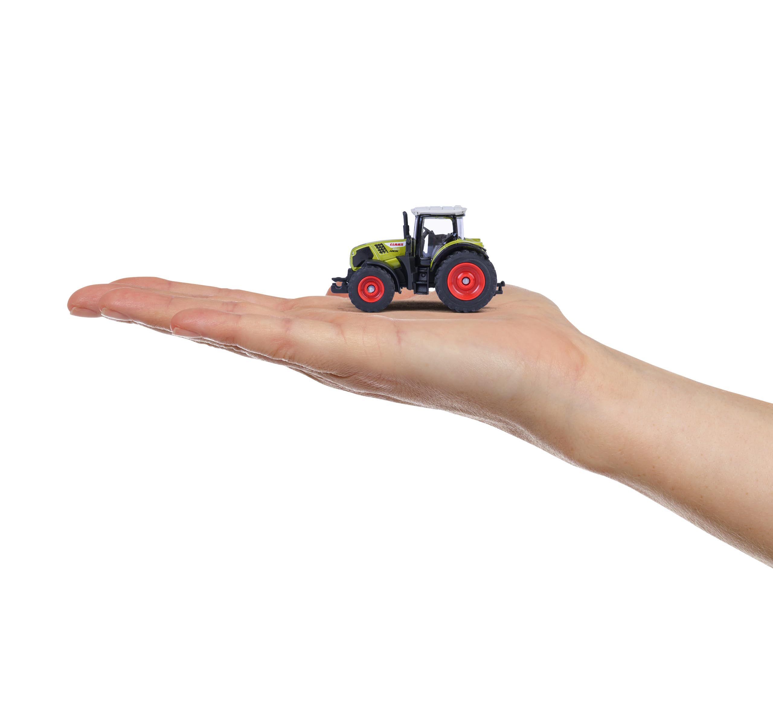 Majorette, Vehículos de Granja Claas, Giftpack Set 5 de vehículos, Metal, Escala 1:64, 7,5 cm, Rueda Libre, Caja Decorada,3 años (8503105002)