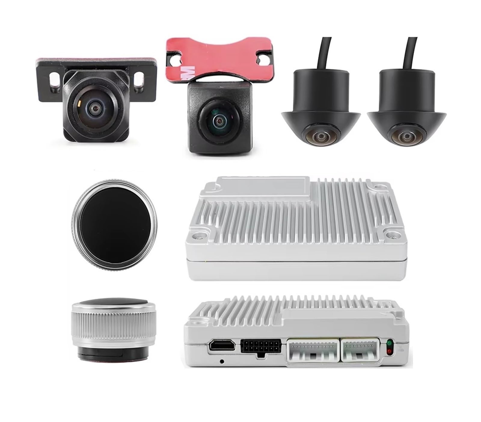 Caméra Arrière Caméra Panoramique HD 1080P 360 Pour Voiture, Vue 3D À Œil D'oiseau Avec WDR Étanche, Balance Des Blancs Automatique Camera de Recul pour Voiture