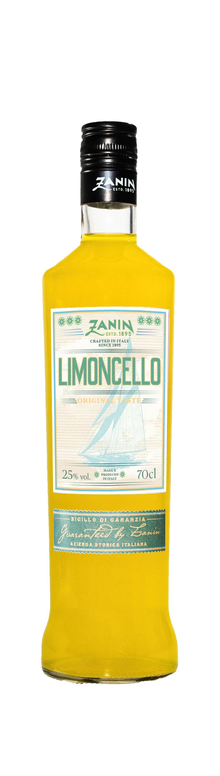 Zanin 1895 Limoncello Liqueur 70cl, 25% ABV | Refreshing Italian Lemon Liqueur