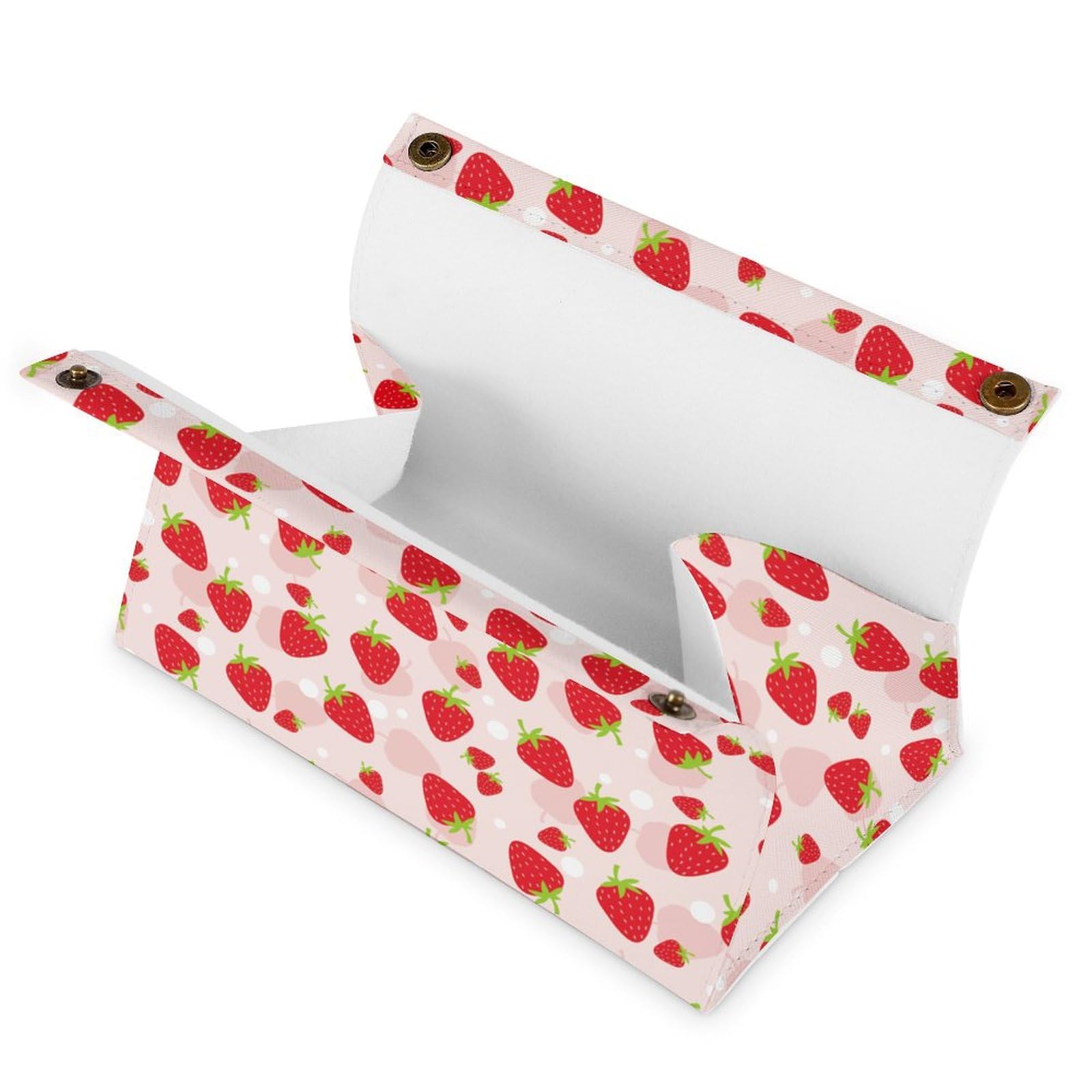 Amazon｜ティッシュケース いちご柄 苺柄 イチゴ柄 ティッシュボックス