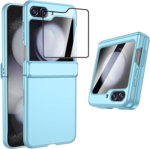 Miniatura 1 de Funda para Samsung Galaxy Z Flip 5 Protección de bisagra Protector de pantalla Carga inalámbrica Funda protectora de PC ultra fina y suave contra