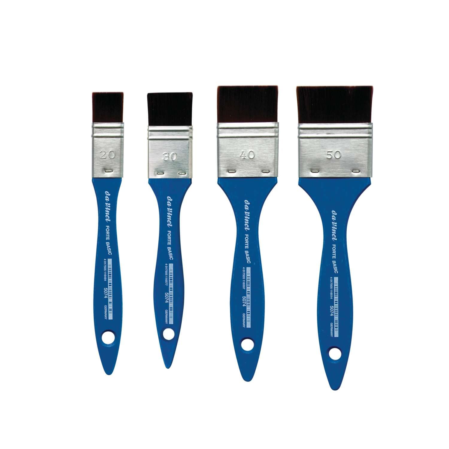 DA VINCI Pennellessa sintetica Serie 5074 Setola Robusta, Ideale per Acrilico, Olio, Pennelli per Dipingere, Cruelty Free. (N°20)