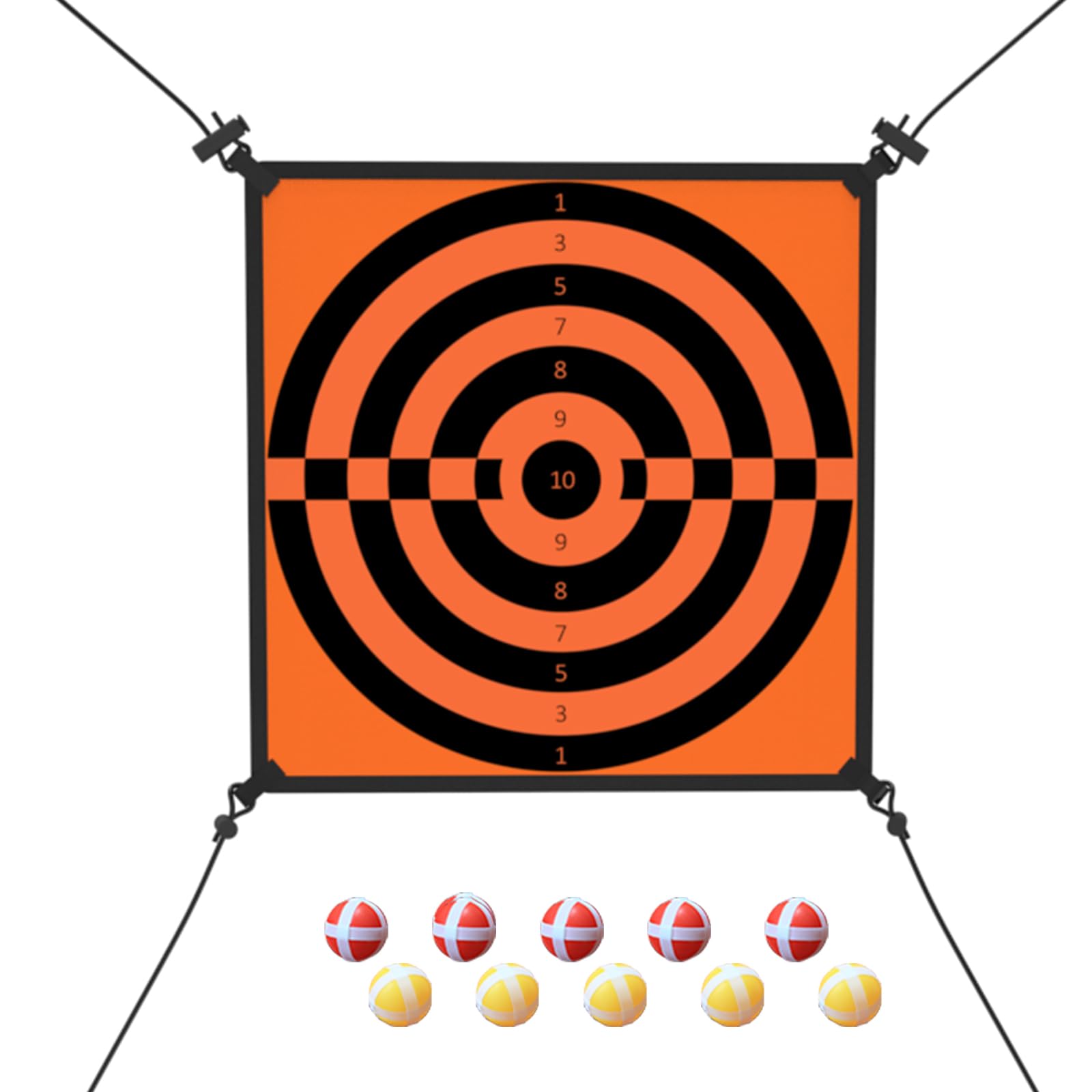 jumpfly Trampoline Games Target Board for Kids Trampoline Accessories with 10 Stick Balls - Indoor Outdoor Backyard Sport Fun Play Game for Kids