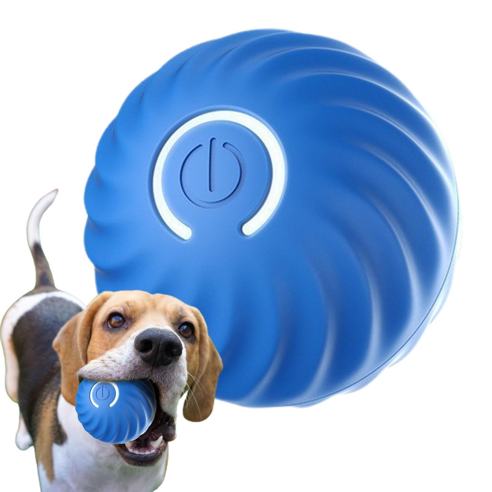 Interactive Ball for Small Pets, Smart Rotating Bouncing Ball for Small Medium Dogs, Rechargeable Interactive Ball for Pets, LED Lights Glittering, Water-Proof, Pet Toy Dog Balls