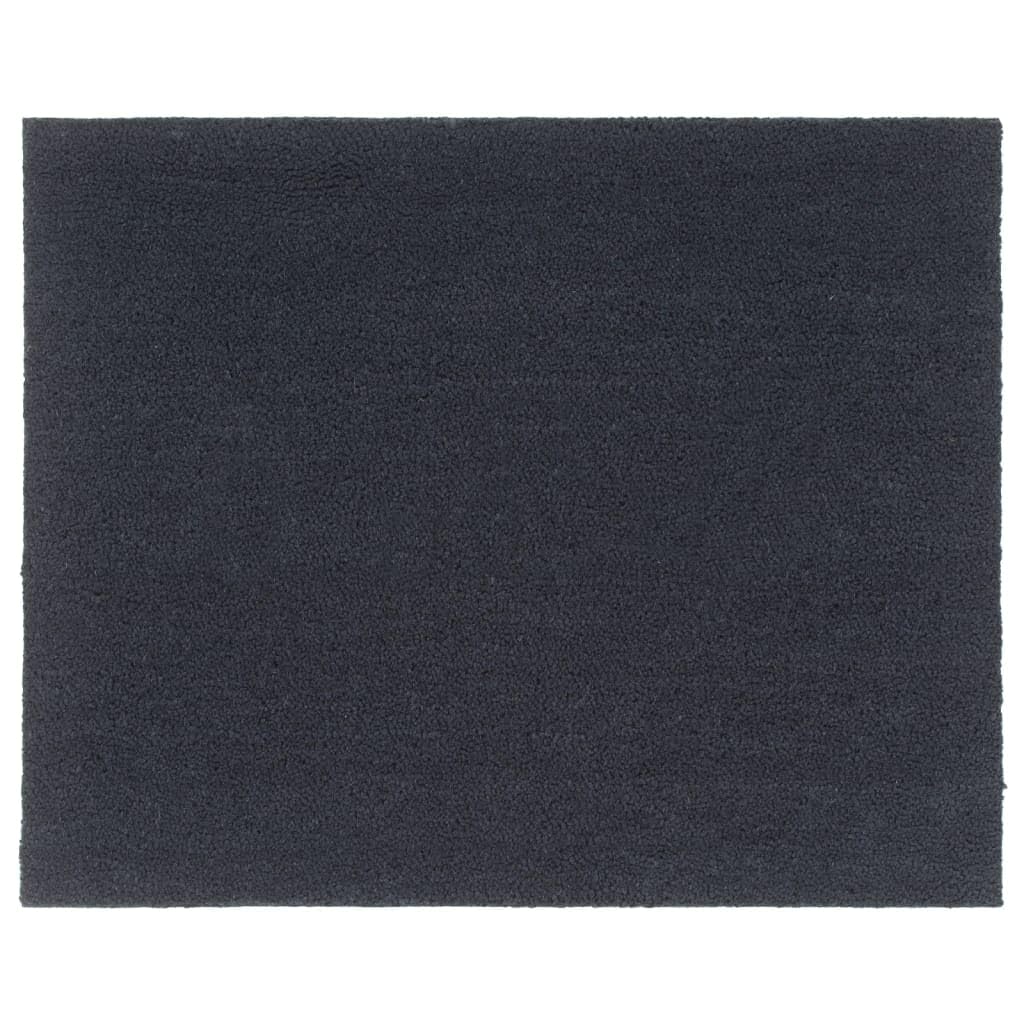 Ciemnoszara wycieraczka z włókna kokosowego, 80 x 100 cm, igłowana, antypoślizgowy spód z PCW, wytrzymała, do użytku wewnątrz i na zewnątrz, mata zatrzymująca brud do wejścia, kuchni