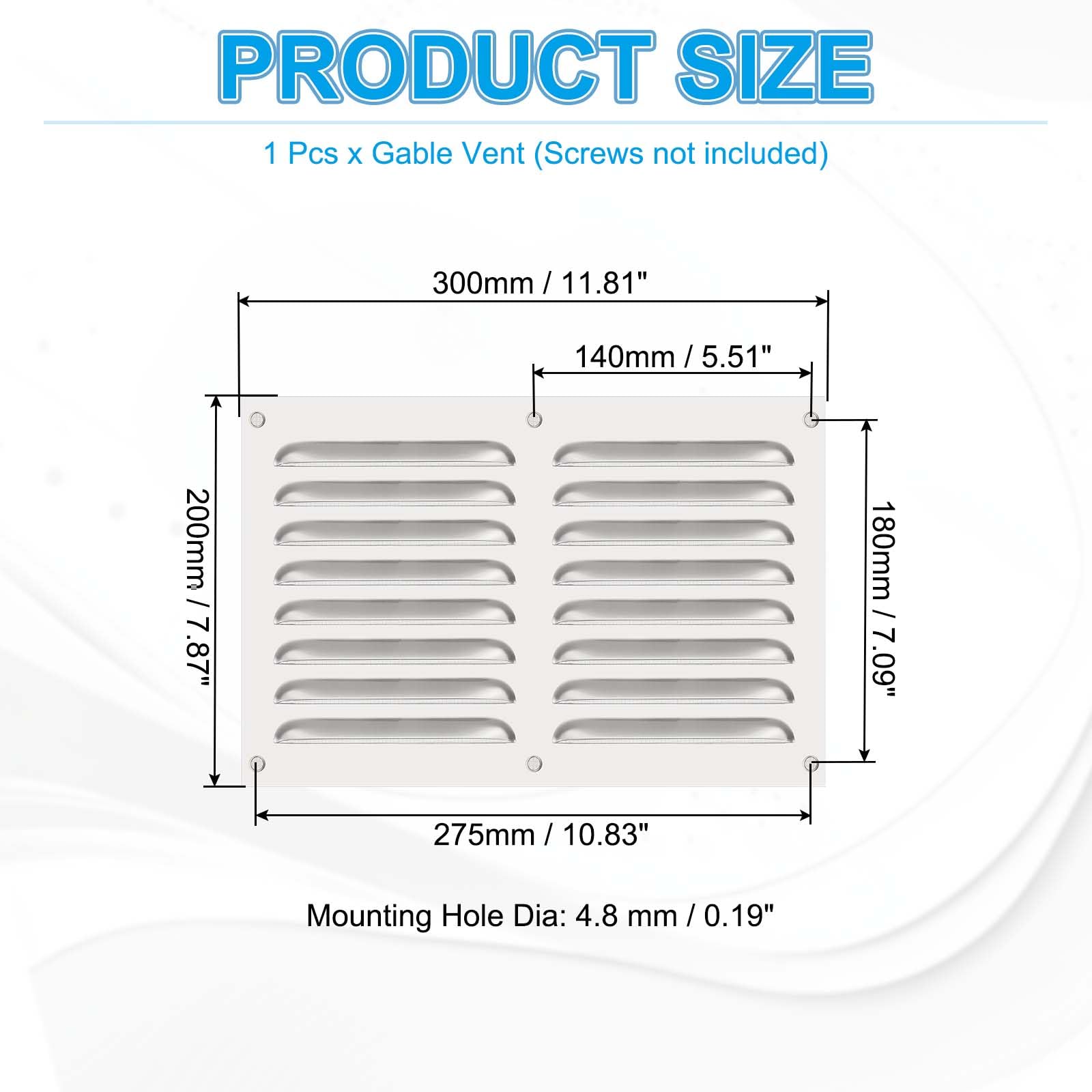 PATIKIL 8x12 Inch Stainless Steel Vent Cover - Image 2