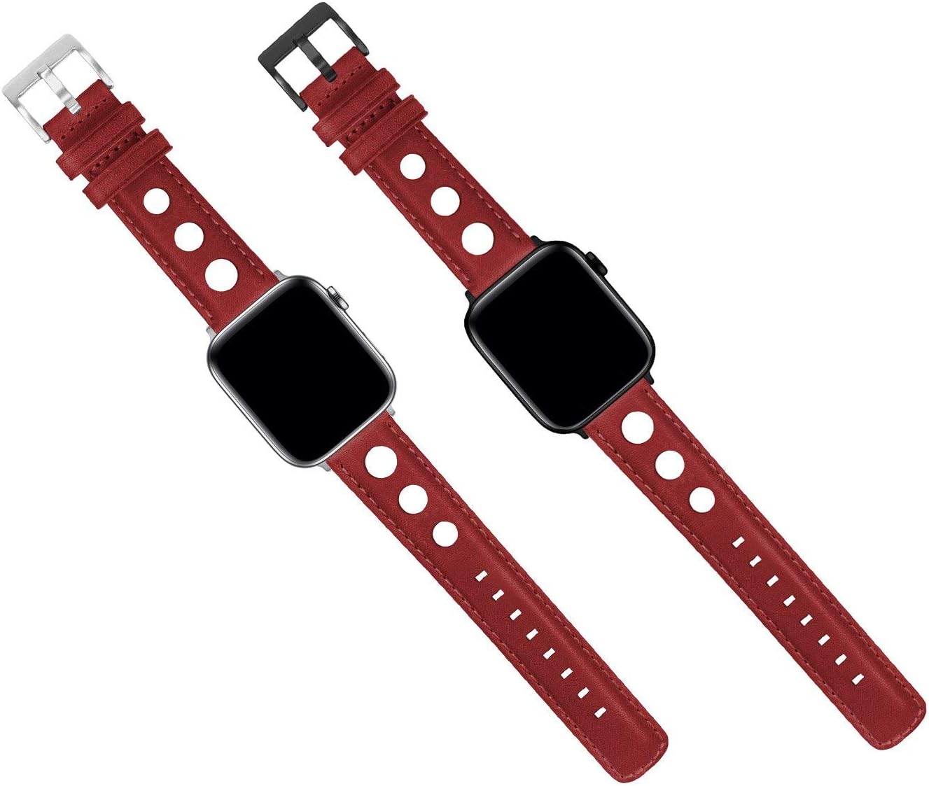 BARTON WATCH BANDS - Horween Leather Watch Bands Compatible with Apple Watch Models - 1, 2, 3, 4, 5, 6, 7, 8, 9, 10, SE, Ultra & Ultra 2
